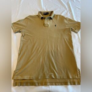 Ralph Lauren Men’s Tan Polo Shirt Classic Design Size Medium